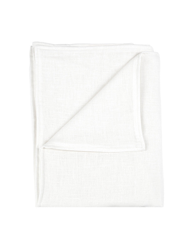 Large Blanket in Cream Linen