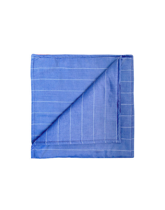 Burp Cloth in Blue and White Stripe Cotton