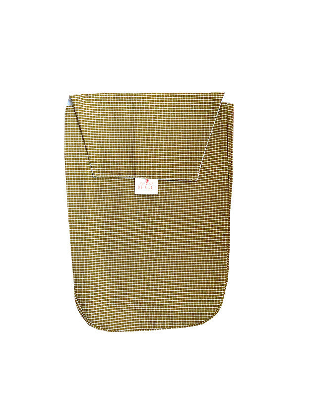 Diaper Pouch in Mustard Gingham Cotton