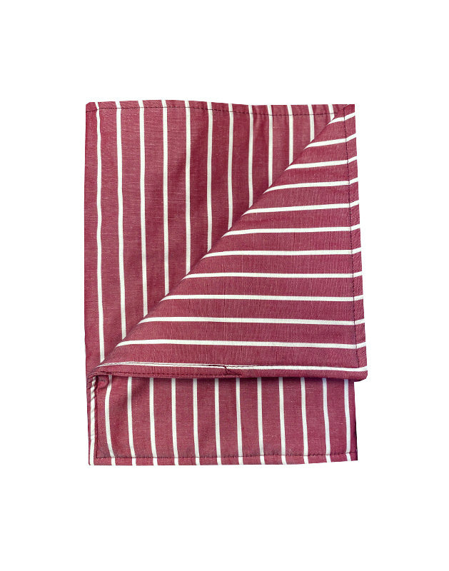 Red and white cheap striped blanket