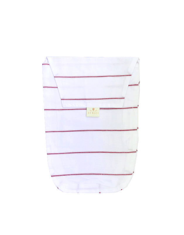 Diaper Pouch in Plum Stripe Cotton