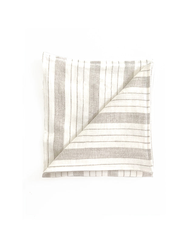 Burp Cloth in Striped Linen