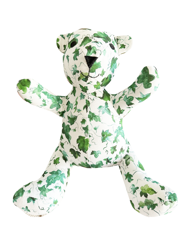 Teddy Bear in Ivy Print