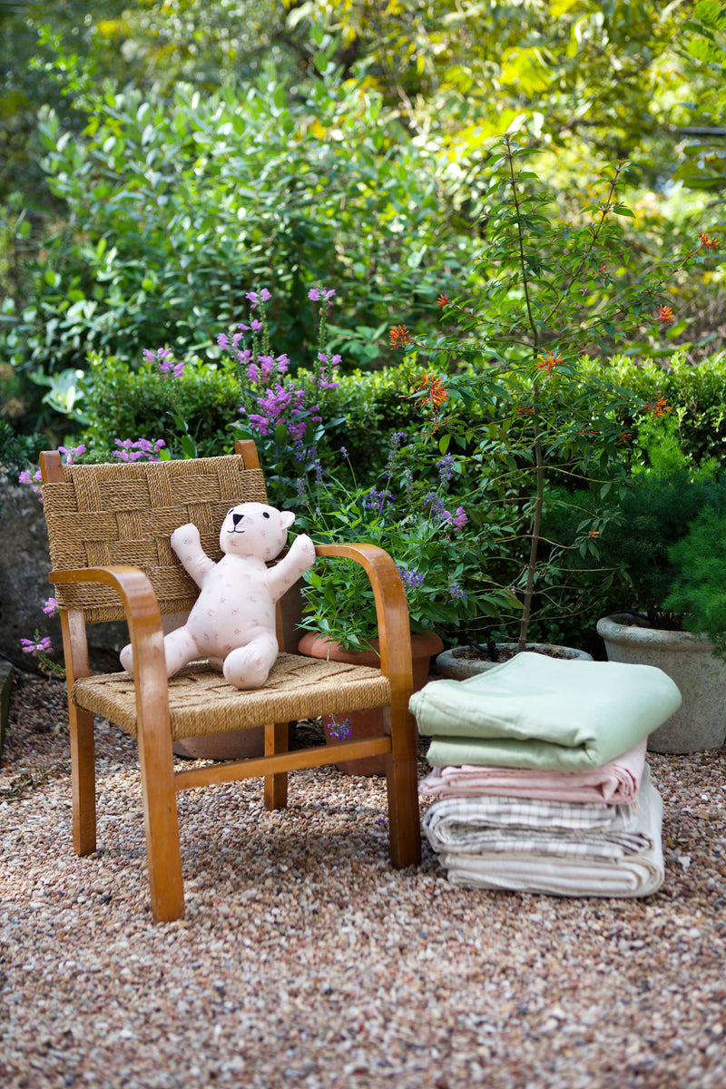 Teddy Bear in Floral Cotton