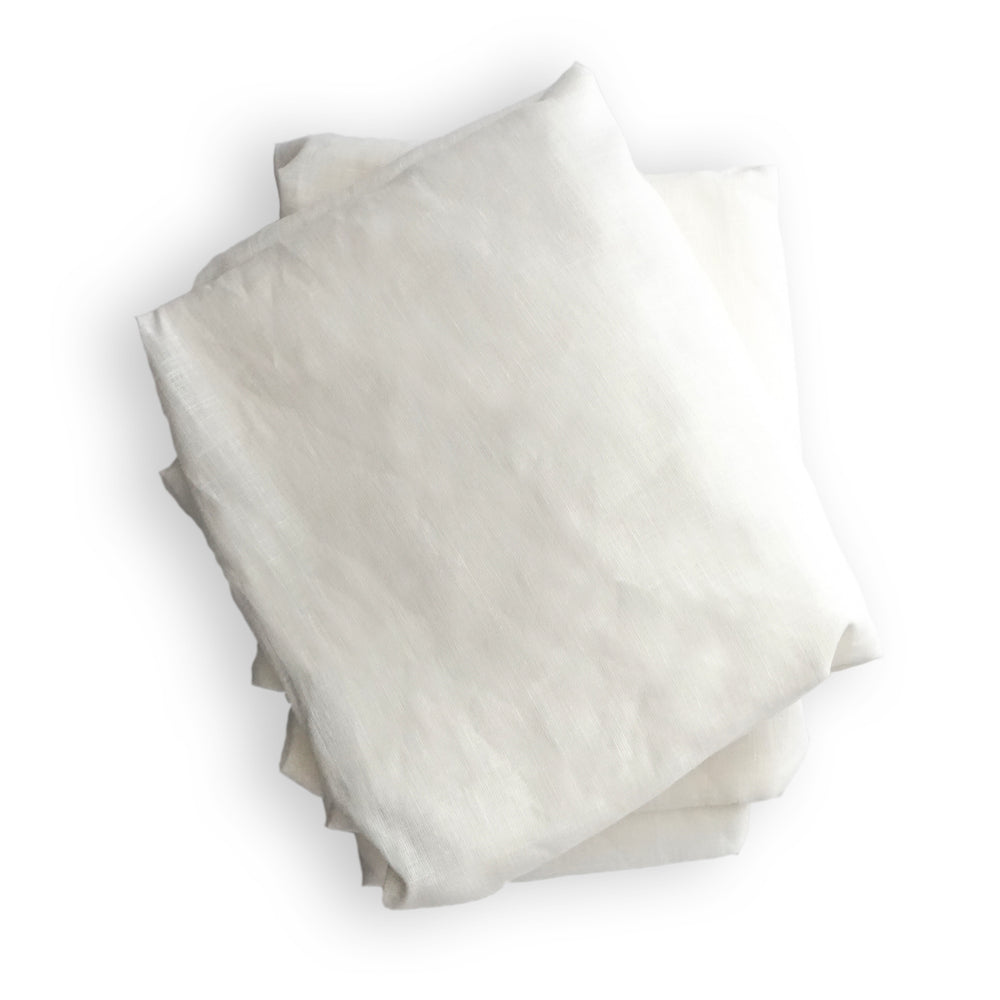 Crib Sheet in Cream Linen