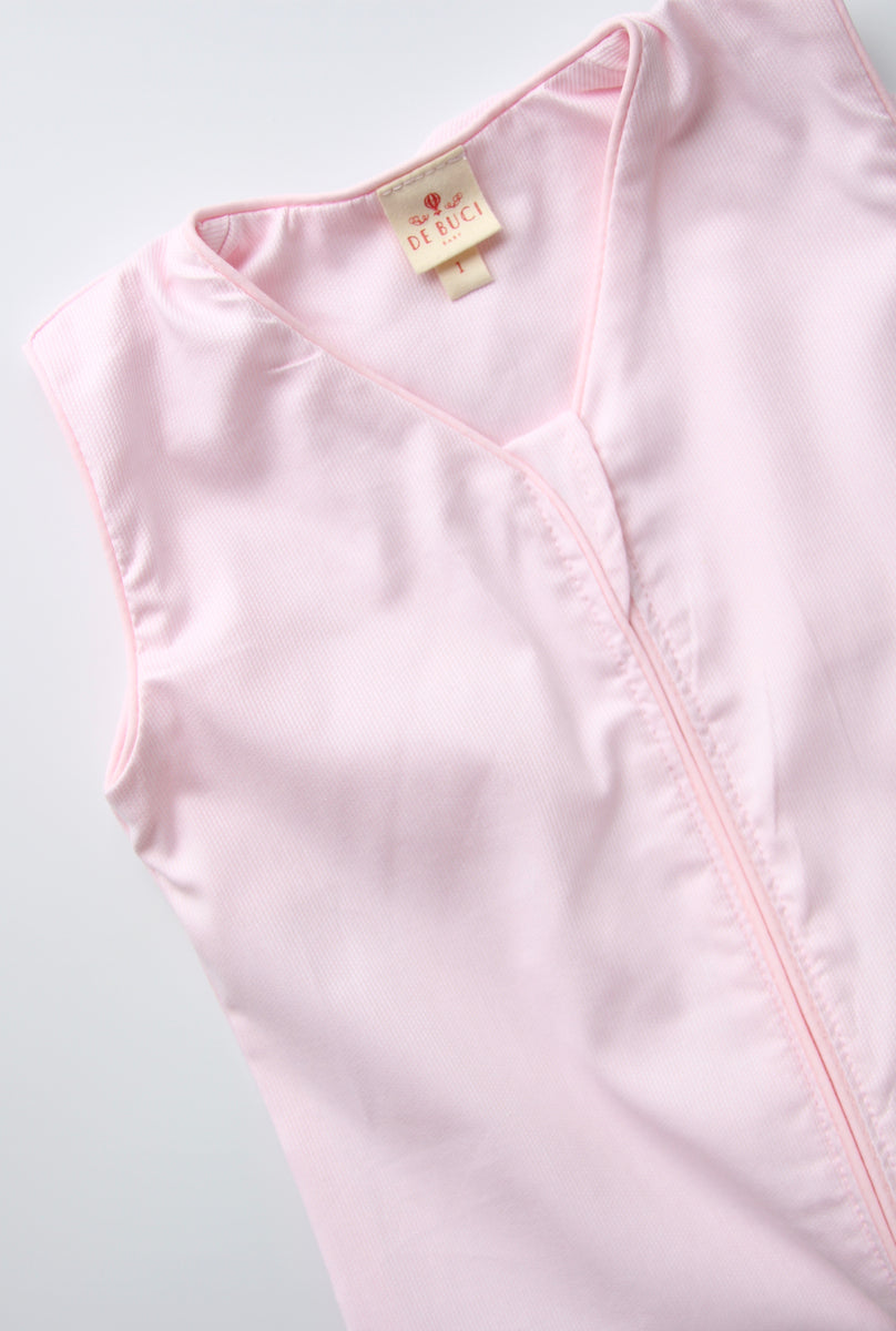 Sleep Sack in Pink Pique Cotton