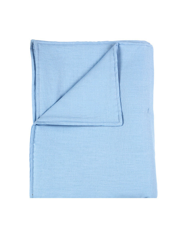 Large Blanket in Blue Linen