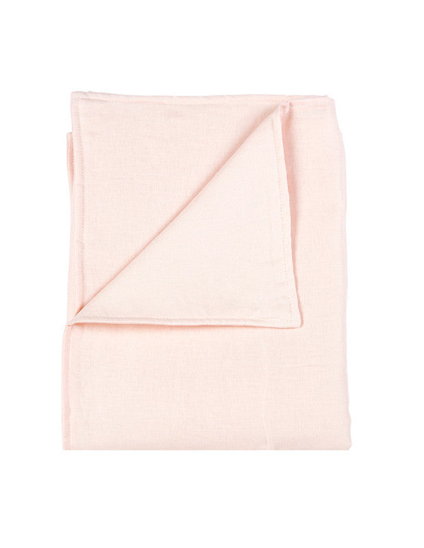 Large Blanket in Pink Linen