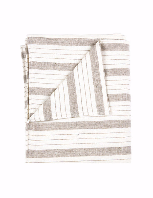 Large Blanket in Striped Linen