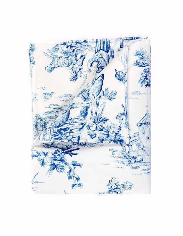 Large Blanket in Toile Cotton