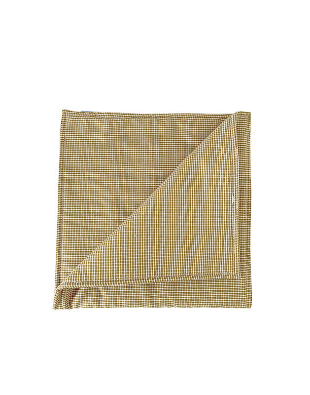 Burp Cloth in Mustard Gingham Cotton