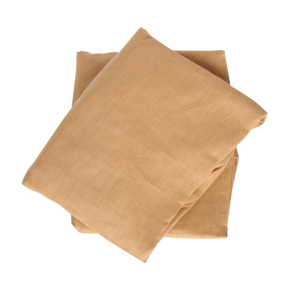 Crib Sheet in Caramel Linen