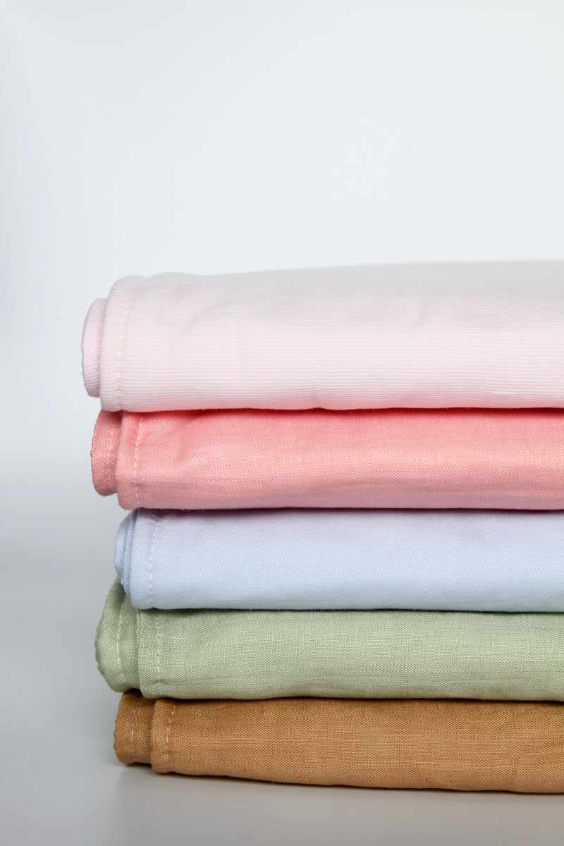 Blanket in Bright Pink Linen