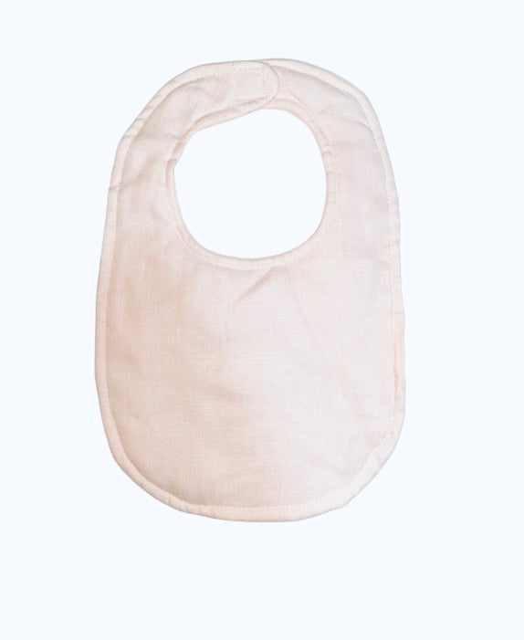 Bib in Pink Linen