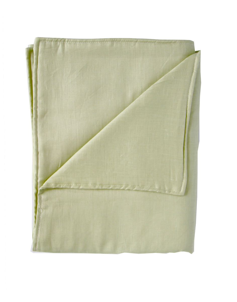 Blanket in Spring Green Linen