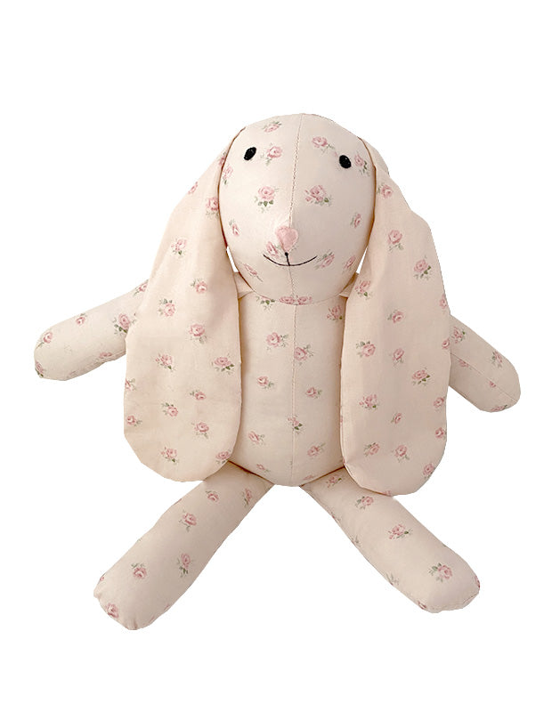 Bunny Rabbit in Large Pink Floral Cotton