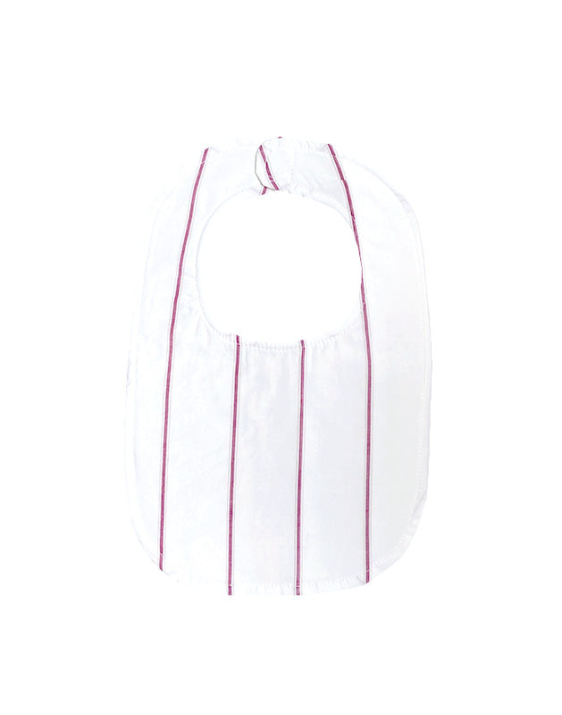 Bib in Plum Stripe Cotton