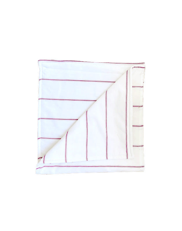 Burp Cloth in Plum Stripe Cotton