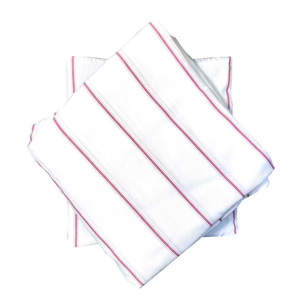 Crib Sheet in Plum Stripe Cotton