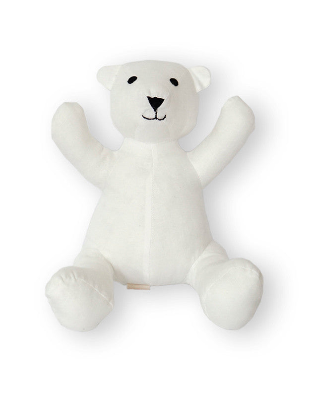 Teddy Bear in Cream Linen