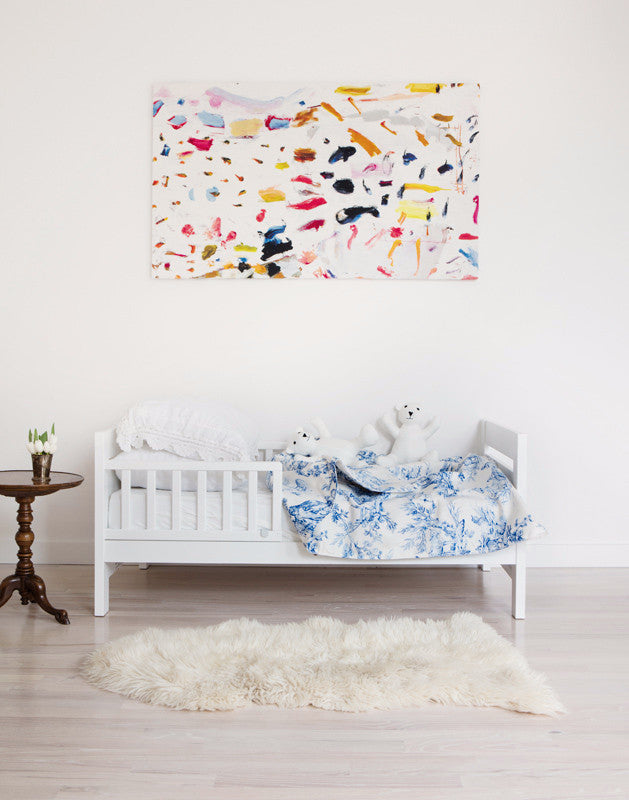 Large Blanket in Toile Cotton